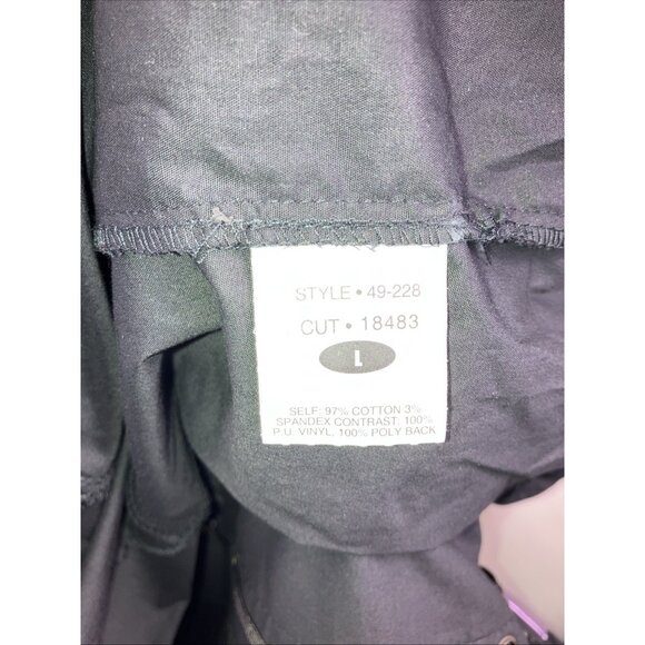 L Vintage lip service vice strap Buckle Snap blouse Straight Jacket Cyberpunk - Picture 4 of 5